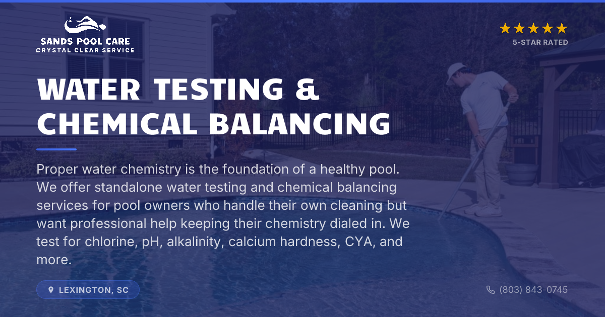 Pool Water Testing & Chemical Balancing in Lexington, SC | Sands Pool Care